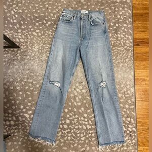 Agolde Light Blue Straight Leg Jeans
